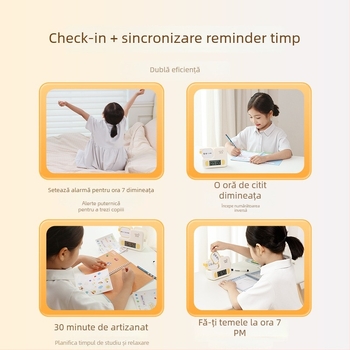 Dispozitiv de învățare pentru elevi – monitor de autocontrol și gestionare a timpului, reîncărcabil, carcasă din plastic, vârstă 7–14 ani