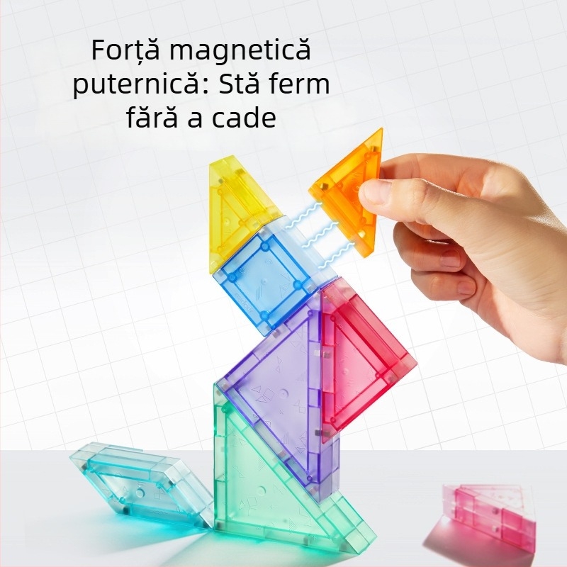 Panou Tangram tridimensional pentru copii 4–6 ani, jucărie educativă de construcții, ABS, posibil DIY, Milu licențiată ca marcă privată