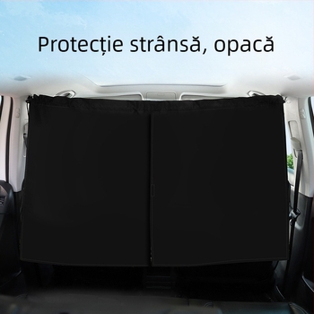 Cortină auto pentru umbrire a bebelușului cu separator față-spate – pânză de umbrire opacă, tip suspensie, model general, potrivire universală