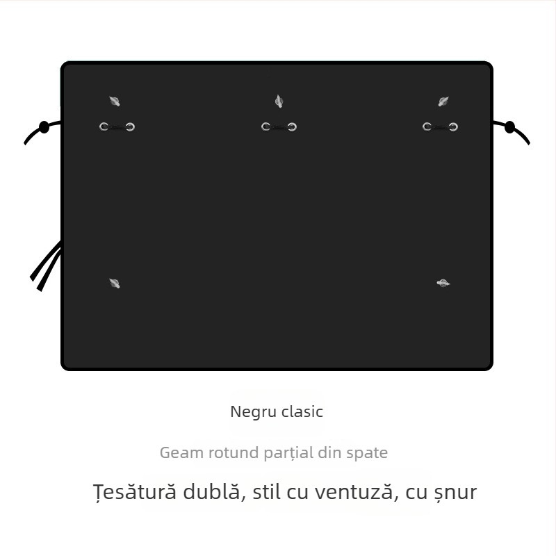 Cortină auto pentru umbrire a bebelușului cu separator față-spate – pânză de umbrire opacă, tip suspensie, model general, potrivire universală