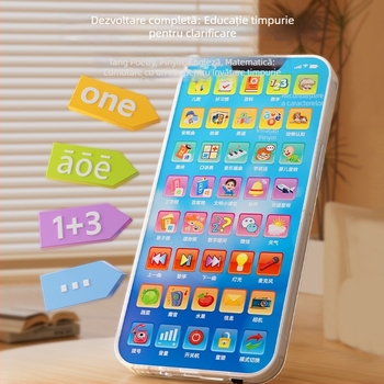 Telefon educațional pentru copii — baterie Li-ion reîncărcabilă, corp din plastic, funcție muzicală, fără memorie, potrivit pentru vârsta 0–3 ani, dezvoltă coordonarea mână-ochi și dezvoltarea cognitivă