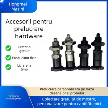 Knob Plunger VCN220 – oțel inoxidabil / oțel, pin de poziționare cu filet fin, M10/M20