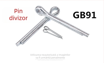 Hairpin cotter pin, 4mm, galvanizat GB91, oțel cu conținut de carbon Q235, elemente de fixare pentru industria mecanică