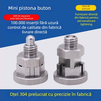 Pin mini din oțel inoxidabil, tip auto-blocare și reset, Standard GB879-86, Clasa A, Suprafață netratată