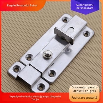 Încuietoare de ușă din oțel inoxidabil cu arc automat; pentru uși interioare (cameră/băi) (material: oțel inoxidabil; mecanism: arc automat; funcție: securitate; aplicație: uși interioare)