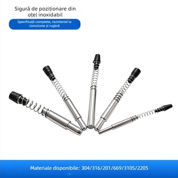 Știft elastic din oțel inoxidabil 304/316 pentru perete cortina și profil din aluminiu – suprafață lustruită, clasă 8.8