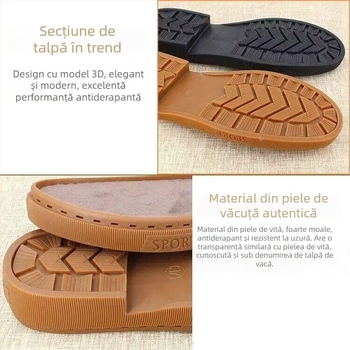 Ghete de primăvară tip Martin, partea superioară împletită manual, material din lemn, stil pentru eleganță urbană și deplasări