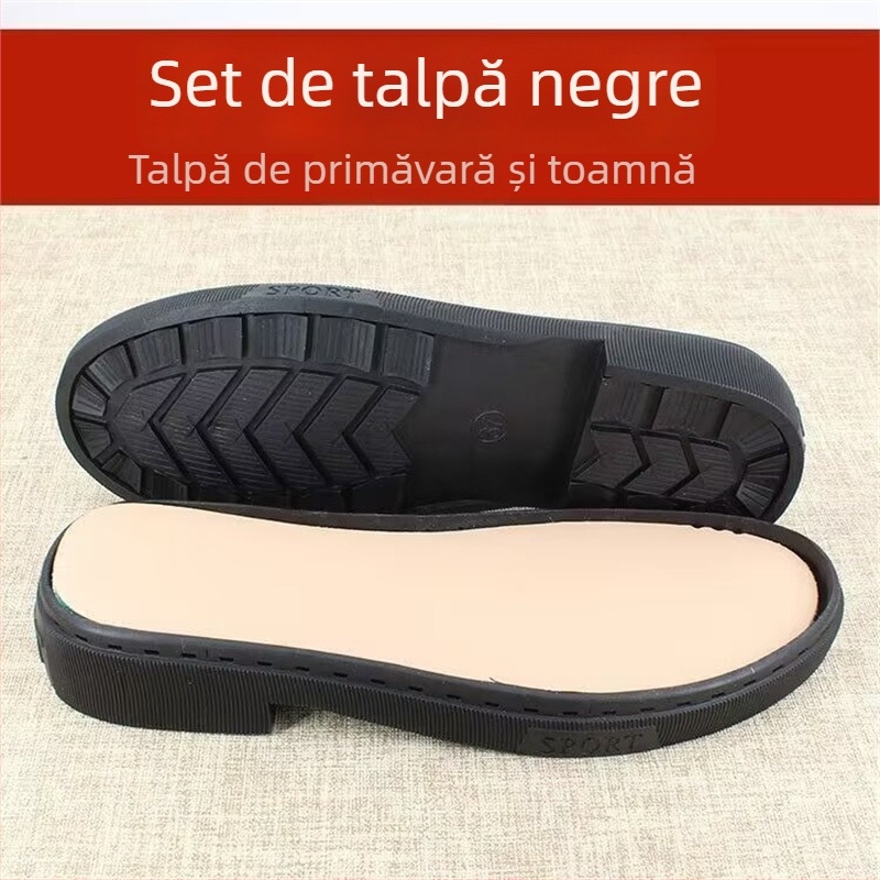 Ghete de primăvară tip Martin, partea superioară împletită manual, material din lemn, stil pentru eleganță urbană și deplasări