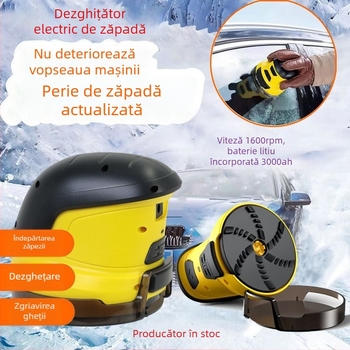 Îndepărtător electric de zăpadă pentru parbriz, racletă de zăpadă portabilă, ABS, nu zgârie geamul, personalizabil
