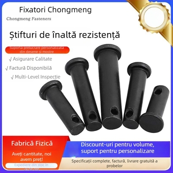 Pin de poziționare cu gaură și cap plat, rezistență înaltă 8.8, DIN 1445-1977, oțel carbon oxidat