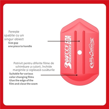 Răzuitor pentru folie auto – Poligon pentru tăierea pe margine, Unealtă multifuncțională pentru schimbarea culorii, Racletă din plastic; Brand: Qili Its Power; Potrivit pentru toate modelele; Personalizare disponibilă