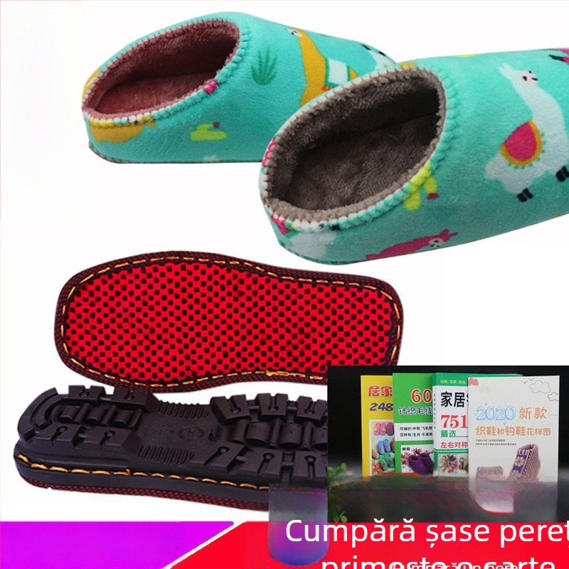 Material pentru încălțăminte din cauciuc, talpă antiderapantă și partea superioară din burete de flanel; compatibil cu modele joase, medii și înalte; lucrat manual; potrivit pentru toate sezoanele