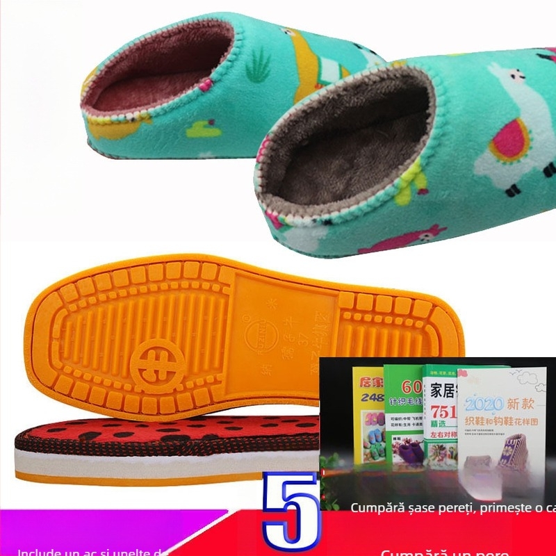 Material pentru încălțăminte din cauciuc, talpă antiderapantă și partea superioară din burete de flanel; compatibil cu modele joase, medii și înalte; lucrat manual; potrivit pentru toate sezoanele