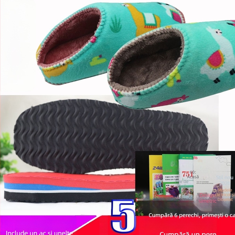 Material pentru încălțăminte din cauciuc, talpă antiderapantă și partea superioară din burete de flanel; compatibil cu modele joase, medii și înalte; lucrat manual; potrivit pentru toate sezoanele