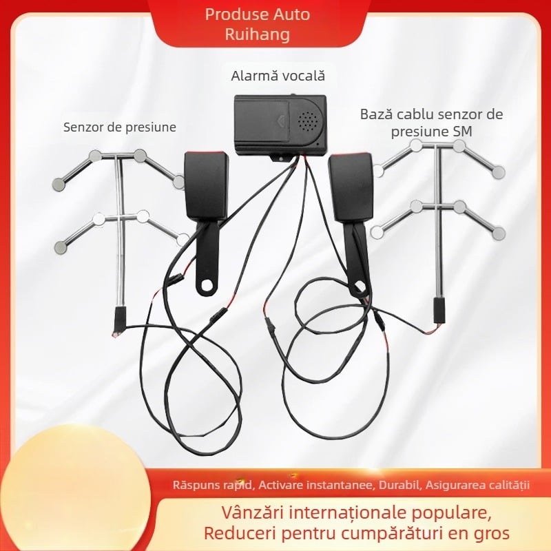 Sistem de alarmă pentru centura de siguranță cu senzor de presiune pe scaun – Notificare pentru scaunul pentru copii pentru autoturisme, camioane și motostivuitoare