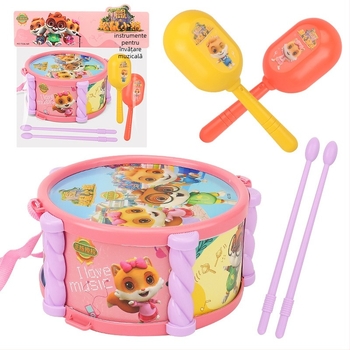 Set de percuție pentru copii – plastic, pentru 4–6 ani, certificat 3C (cod 2017152203017557)