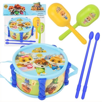 Set de percuție pentru copii – plastic, pentru 4–6 ani, certificat 3C (cod 2017152203017557)