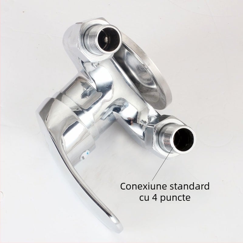 Mixer de duș triunghiular, montaj pe suprafață, duș montat pe suprafață, robinet de duș, presiune de lucru 0.8