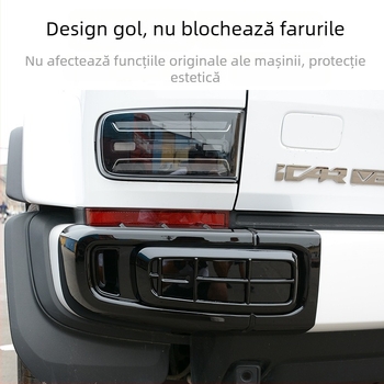 Capace pentru farurile de ceață față și spate pentru Chery iCAR V23, rame decorative pentru faruri, ABS plastic, aspect negru