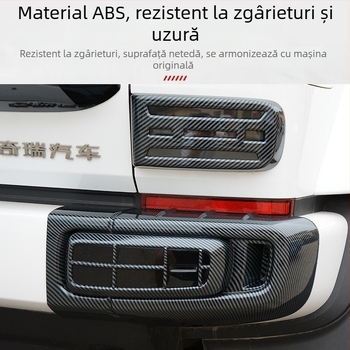 Capace pentru farurile de ceață față și spate pentru Chery iCAR V23, rame decorative pentru faruri, ABS plastic, aspect negru