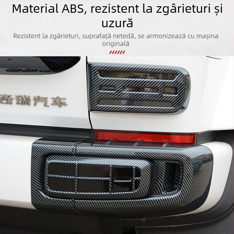 Capace pentru farurile de ceață față și spate pentru Chery iCAR V23, rame decorative pentru faruri, ABS plastic, aspect negru