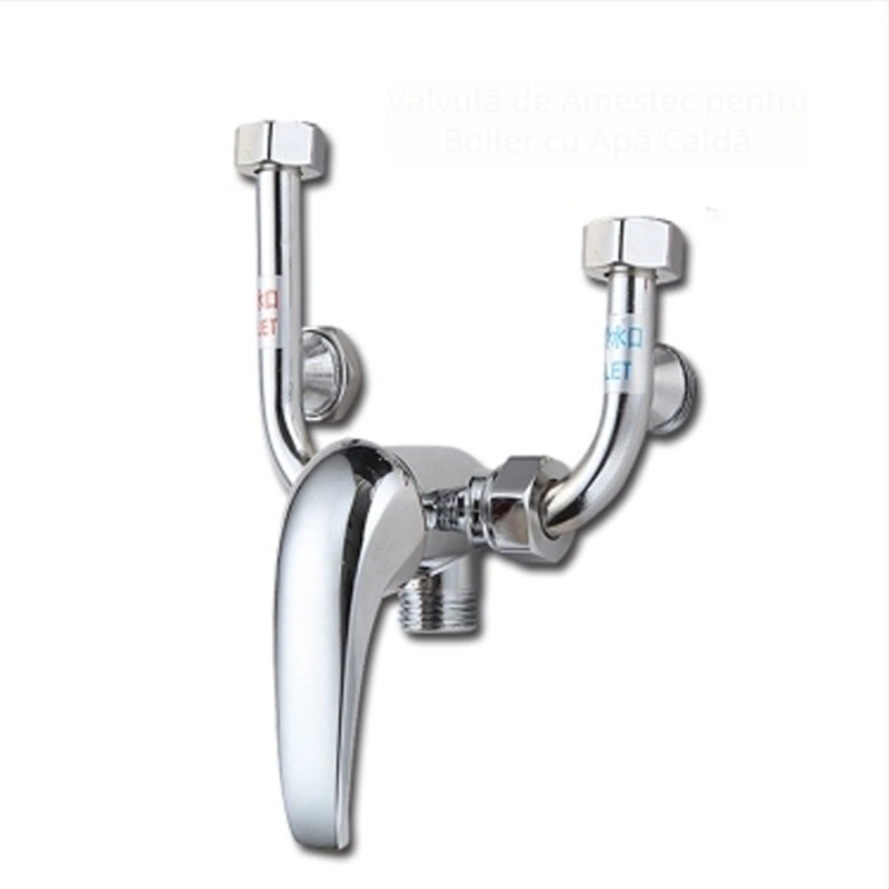 Valvă de amestec montată pe suprafață, tip U, din aliaj, pentru boilere de apă (Presiune de lucru 1.0; Apă rece 5; Apă caldă 90; Debit de ieșire 230; Diametru 12)