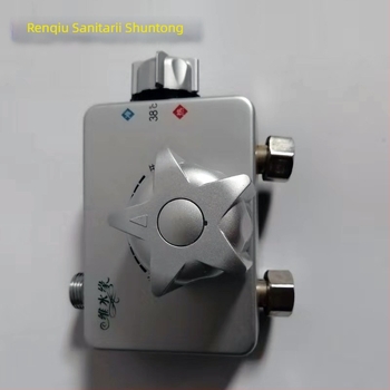 Ventil termostatic de alimentare cu corp cub – supapă de amestec solar, stil modern (Model: Water feeding thermostatic valve; Brand: Dimensional Water Margin; Stil: Modern simplicity)