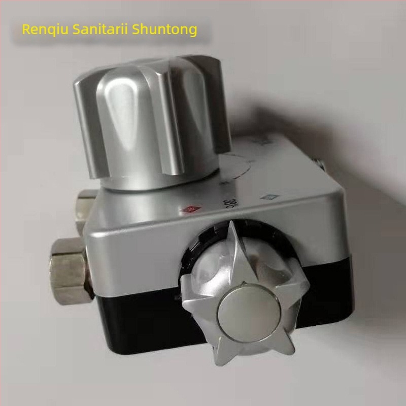 Ventil termostatic de alimentare cu corp cub – supapă de amestec solar, stil modern (Model: Water feeding thermostatic valve; Brand: Dimensional Water Margin; Stil: Modern simplicity)