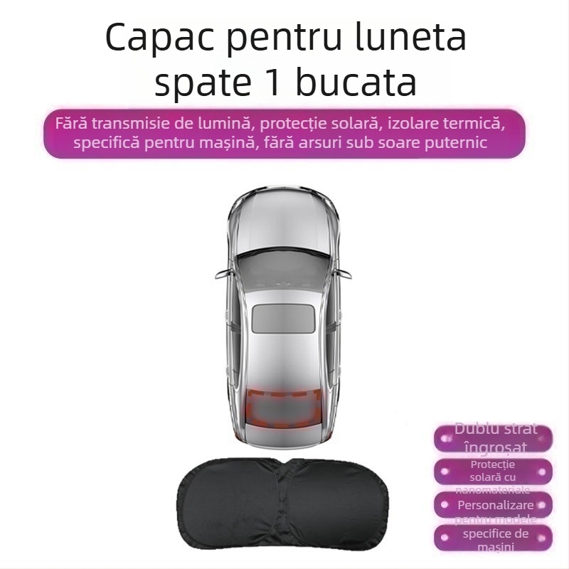 Curtină parasolar auto pentru R7 – acoperire completă, intimitate și izolație termică, montaj snap-in, potrivită pentru geamurile din față, din spate și plafon.
