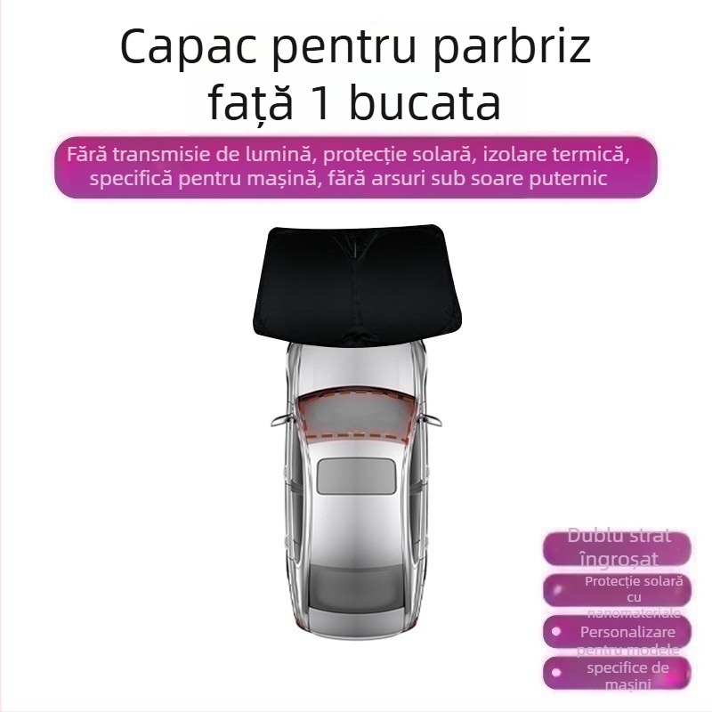 Curtină parasolar auto pentru R7 – acoperire completă, intimitate și izolație termică, montaj snap-in, potrivită pentru geamurile din față, din spate și plafon.