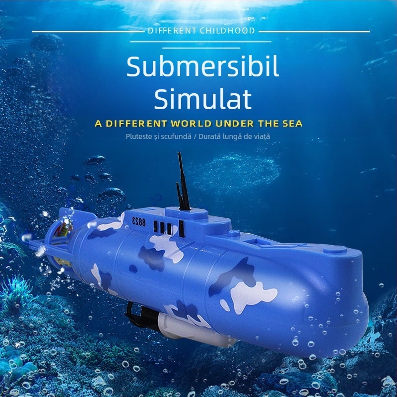 Jucărie submarin electric pentru baie — material PP, funcție electrică, potrivită pentru copii 4–6 ani, certificare 3C 2022152202042364