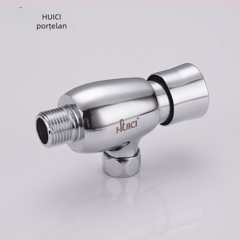 Supapă de spălare pentru urinal, cu clătire întârziată, montaj ascuns, acționare prin apăsare manuală; model Small straight belly, cupru, stil modern