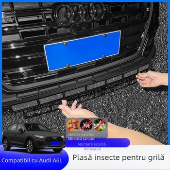 Plasă anti-insecte pentru rezervorul de apă al grilei Q5L, compatibilă cu modelele 19–25 A6L/A4L – ecran detașabil snap-on, cod produs Xy877522002145