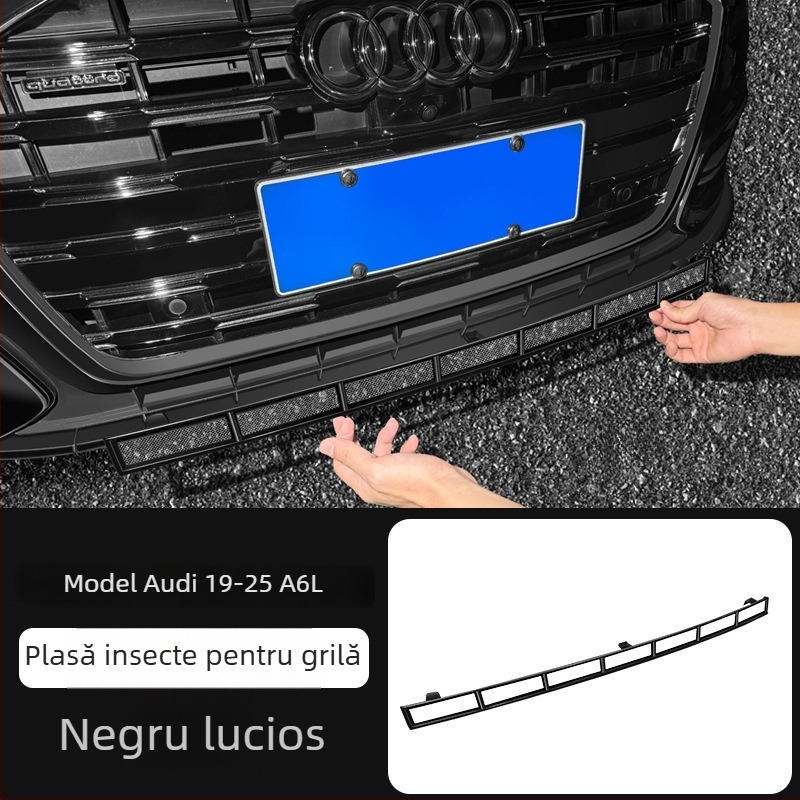Plasă anti-insecte pentru rezervorul de apă al grilei Q5L, compatibilă cu modelele 19–25 A6L/A4L – ecran detașabil snap-on, cod produs Xy877522002145