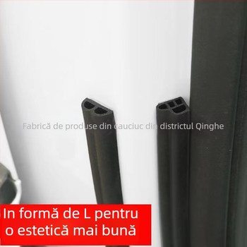 Bandă de etanșare în formă de L – EPDM, pentru mașini, utilaje, frigidere, uși și ferestre; etanșare împotriva prafului, intemperiilor și zgomotului