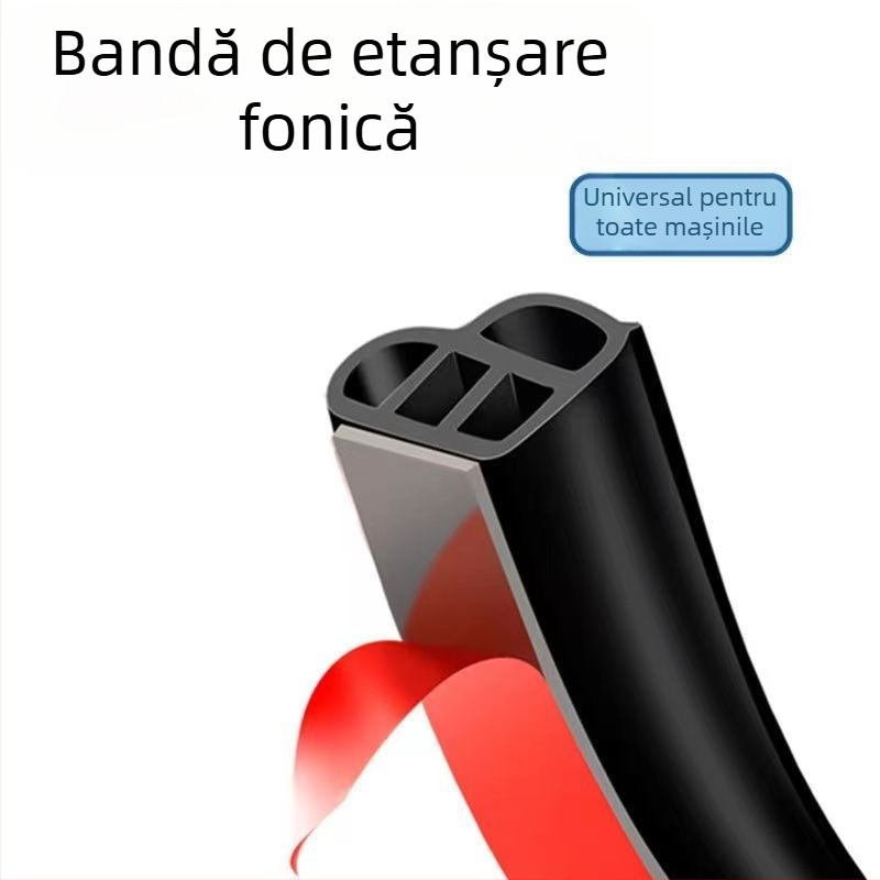 Bandă de etanșare în formă de L – EPDM, pentru mașini, utilaje, frigidere, uși și ferestre; etanșare împotriva prafului, intemperiilor și zgomotului