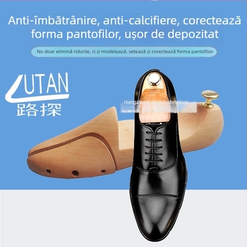 Extensor pentru pantofi Luther cu model complet din lemn de lotus – lemn masiv, model complet, potrivit pentru adidași, pantofi din piele, casual și de lucru, stil modern formal