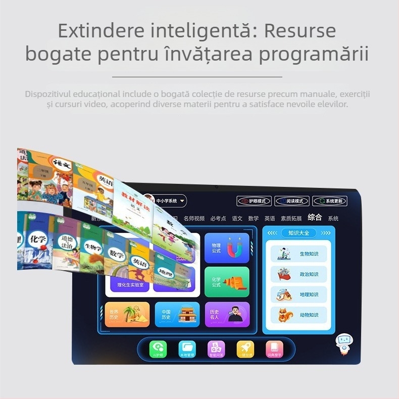 Tabletă Android pentru educație cu ecran IPS pentru protecția ochilor, procesor MTK octa-core 1.5GHz, 64GB memorie, 4G cu suport pentru apeluri
