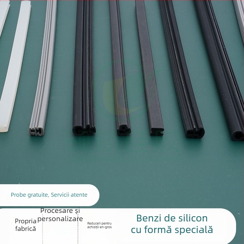Bandă etanșare din silicon cu formă specială pentru ușile și ferestrele aparatelor; silicon de înaltă calitate alimentară; rezistență la temperaturi înalte