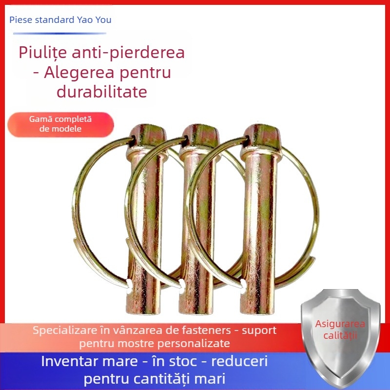 Pin de blocare pentru suspensia tractorului – anti-pierdere, GB/T 4329-2001, placare cromată
