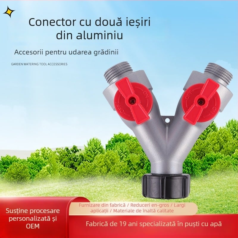 Pistol de pulverizare industrial cu cap din aliaj de aluminiu și întrerupător ABS; mâner ABS; distanța de pulverizare 13; presiune apă 8; greutate 249 g; potrivit pentru spălarea mașinilor, udarea grădinilor