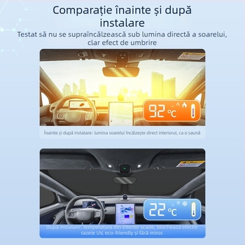 Jaluzea pentru geamuri auto Nio ES8, material Oxford, opac gros, prindere prin agățare, 3-5 ani de viață