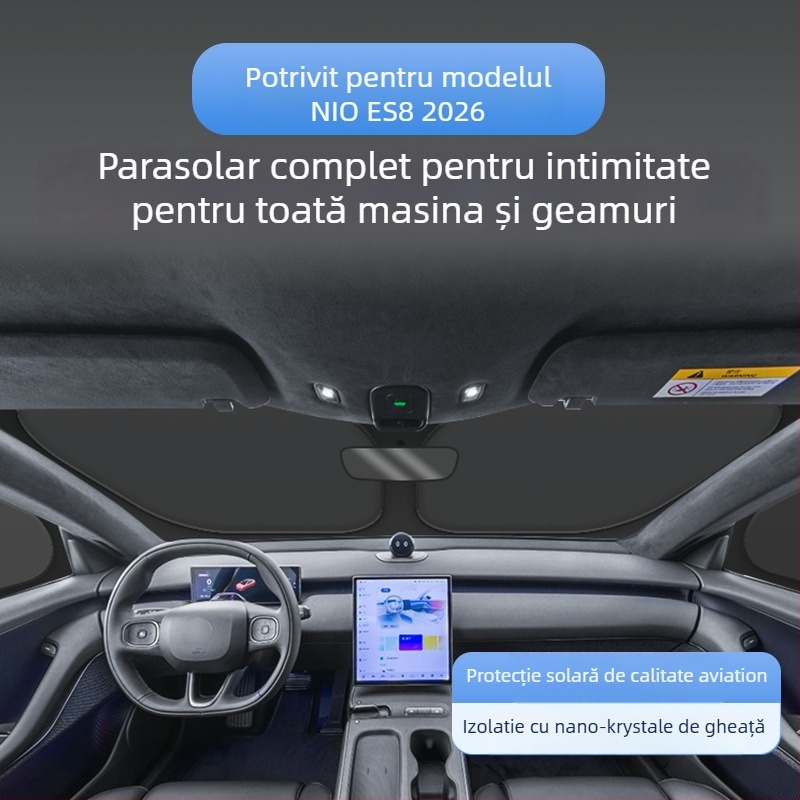 Jaluzea pentru geamuri auto Nio ES8, material Oxford, opac gros, prindere prin agățare, 3-5 ani de viață