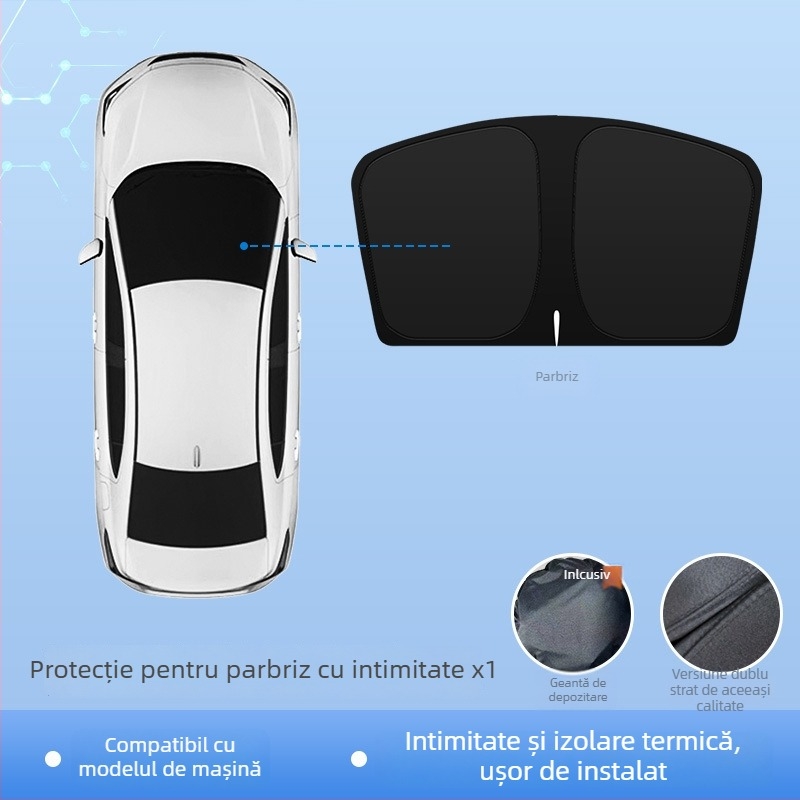 Jaluzea pentru geamuri auto Nio ES8, material Oxford, opac gros, prindere prin agățare, 3-5 ani de viață