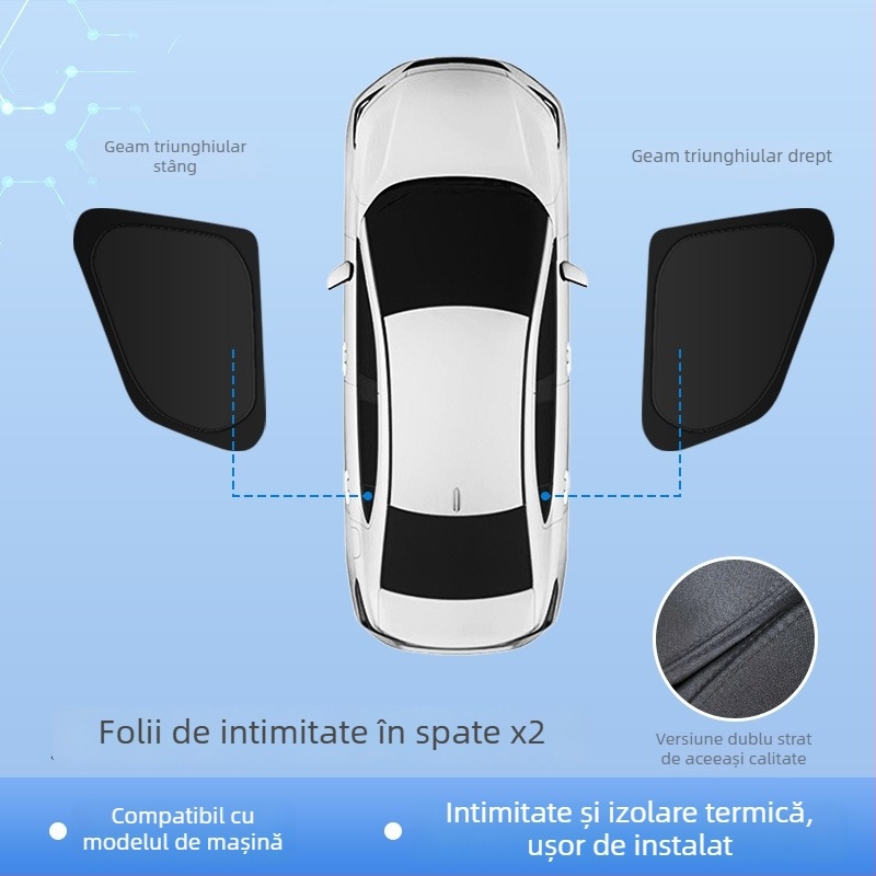 Jaluzea pentru geamuri auto Nio ES8, material Oxford, opac gros, prindere prin agățare, 3-5 ani de viață