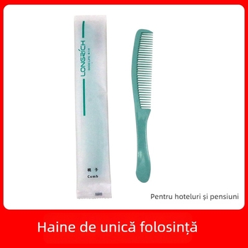 Pieptene de unică folosință Longrich, plastic durabil, formă dreptunghiulară, durată de viață 3 ani, potrivit pentru hoteluri și pensiuni