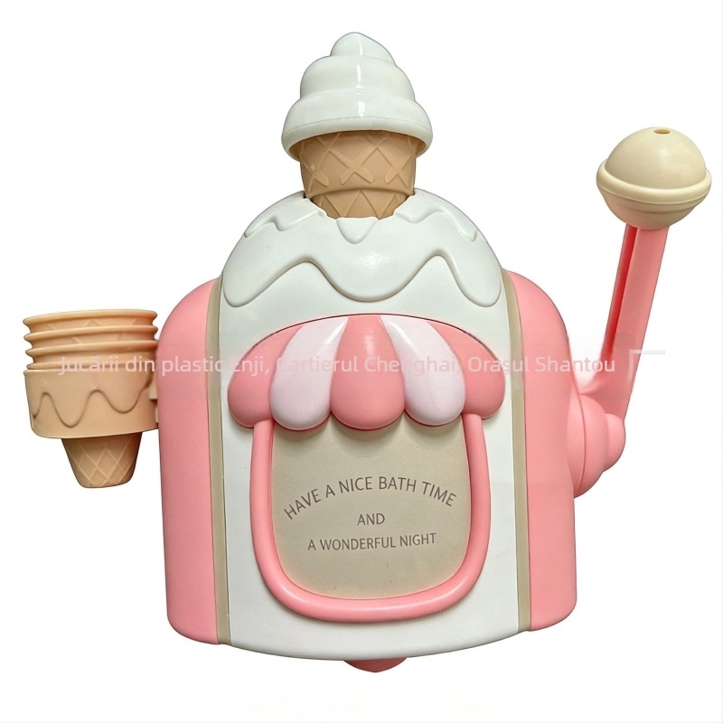 Mașină manuală de bule și mașină de înghețată pentru baie | Jucărie din plastic, pentru copii 3–6 ani, Jucărie acvatică cu bule