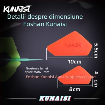 Instrument pentru montaj film auto — șpaclu pentru etanșarea marginilor și finisare detaliată a filmului (Material: Plastic; Tip: șpaclu; Personalizare: Da; Marcă privată autorizată: Da; Marcă: Coolness)
