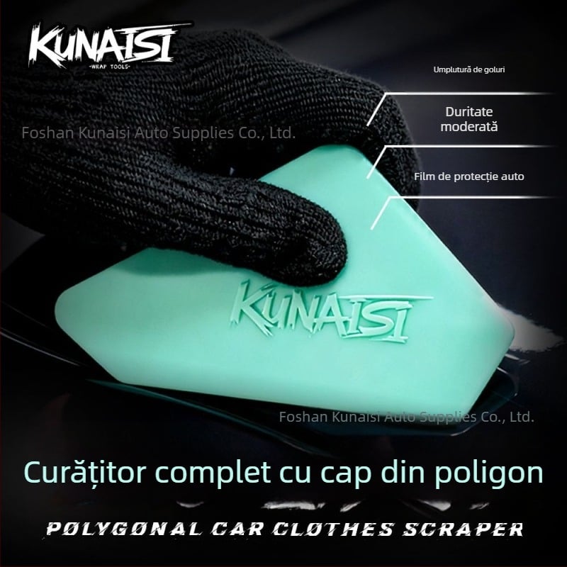 Instrument pentru montaj film auto — șpaclu pentru etanșarea marginilor și finisare detaliată a filmului (Material: Plastic; Tip: șpaclu; Personalizare: Da; Marcă privată autorizată: Da; Marcă: Coolness)