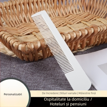 Pieptene de unică folosință, în formă de banană, pentru călătorii, cu imprimare de logo și personalizare disponibilă; grosime standard